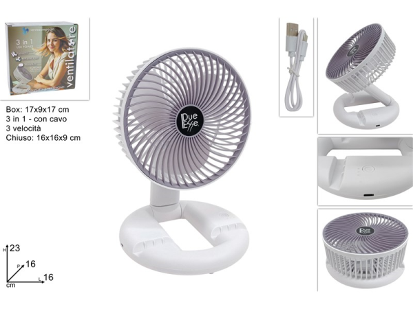VENTILATORE RICHIUDIBILE 3 IN 1 BINCO C/CAVO