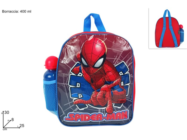 ZAINO SPIDERMAN 30 CM. PVC CON BORRACCIA BASIC_