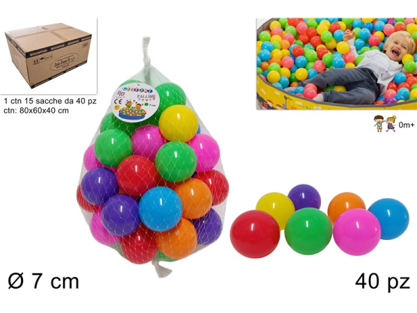 SACCA PALLINE 7 CM. 40 PEZZI