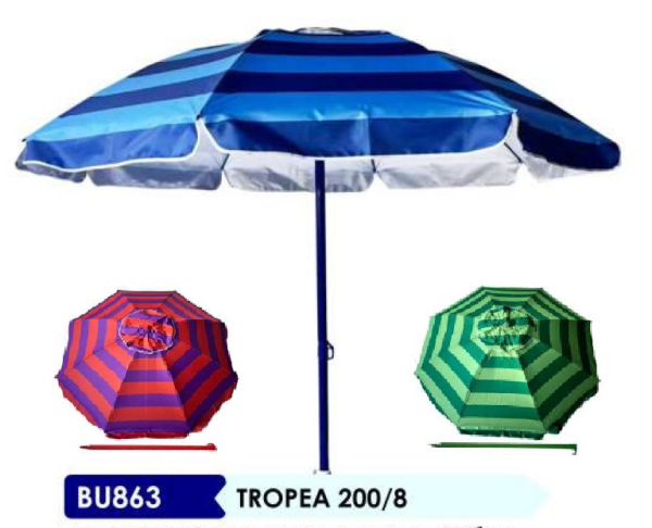 OMBRELLONE TROPEA 200/8/32 OXFORD FIBER — immagine 1