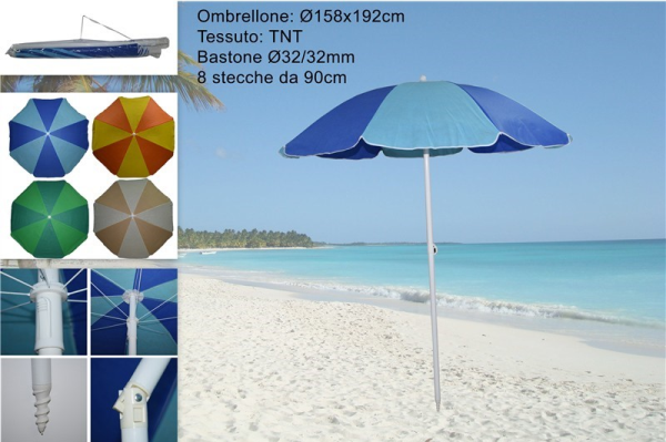 OMBRELLONE 90/8 TNT SOLID.BICOLOR D.32 (12)