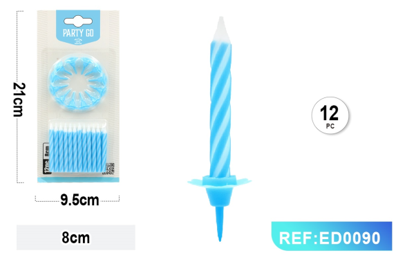 Candela Spiarle BLU 8cm — immagine 1