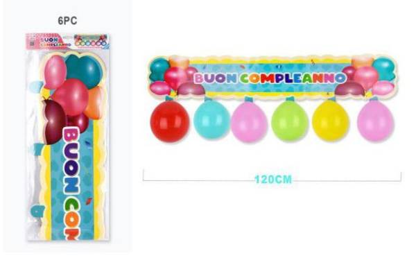 STRISCI DECORATIVA BUON COMPLEANNO
