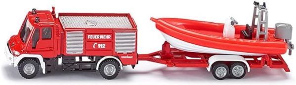 Siku POMPIERI UNIMOG più BARCA — immagine 1