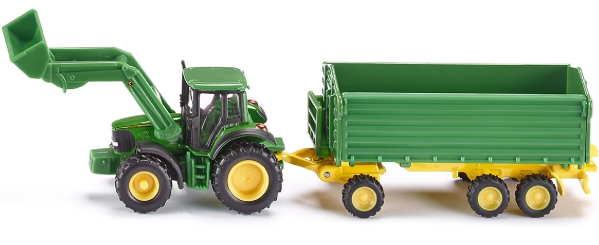 Siku TRATTORE JOHN DEERE C/RIMORCHIO — immagine 1