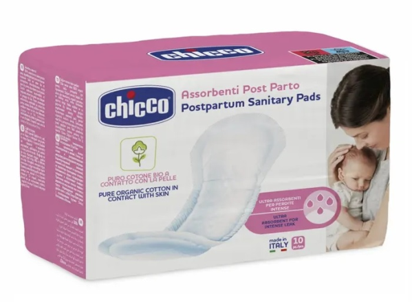 Assorbenti Post Parto BIO Cotone 10pz — immagine 1
