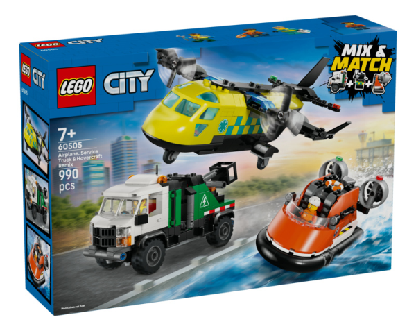 LEGO 60505 Remix aereo, camion di servizio e hovercraft — immagine 1