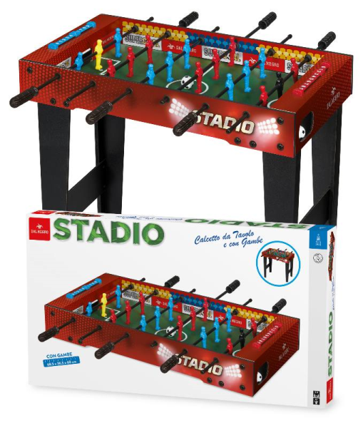 CALCETTO STADIO DA TAVOLO CON GAMBE — immagine 1