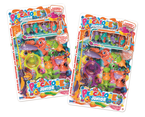 SET PESCA 10pz Pescatore Junior blister — immagine 1