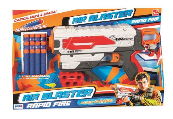 PISTOLA 12 DARDI AIRBLASTER RAPID FIRE — immagine 1