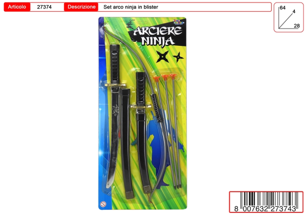 SET NINJA CON ARCO — immagine 1