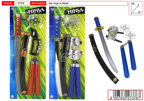 SET NINJA CON ACCESSORI — immagine 1