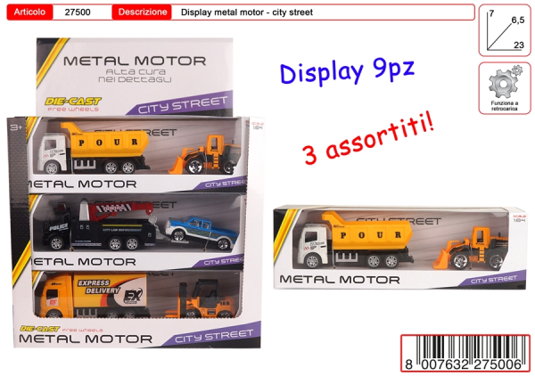 1:43 CAMION METAL MOTOR CITY STREET — immagine 1