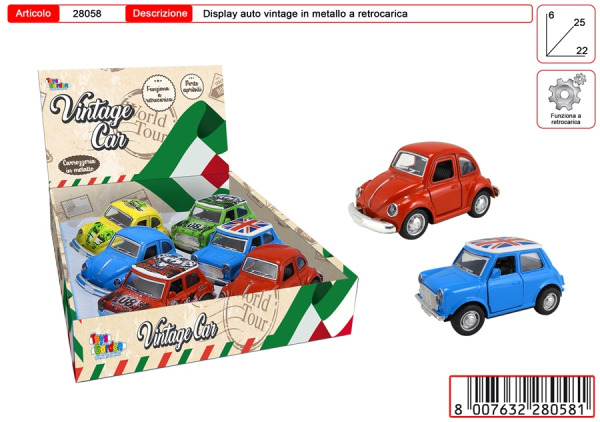 DS AUTO VINTAGE METALLO ass.(6) — immagine 1