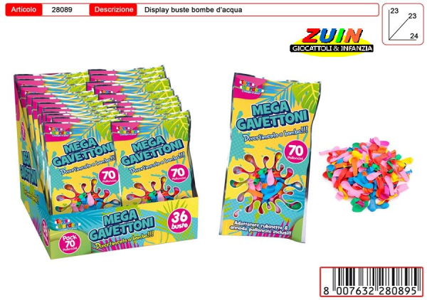 BOMBE D.ACQUA BUSTA 70pz