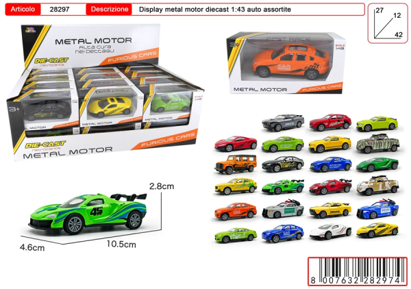 1:43 AUTO FURIOUS CARS METAL — immagine 1