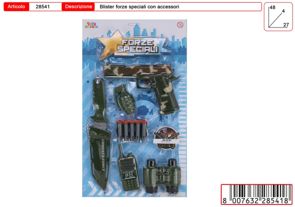 SET CON PISTOLA SPARA DARDI IN BLISTER — immagine 1