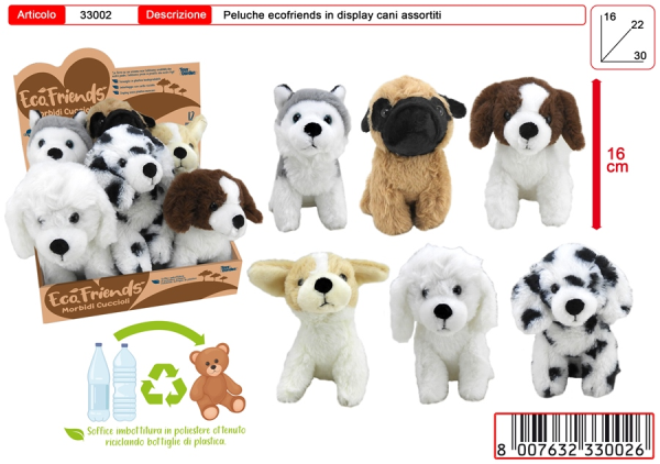 PELUCHE CANI 16cm IN DISPLAY(6) — immagine 1