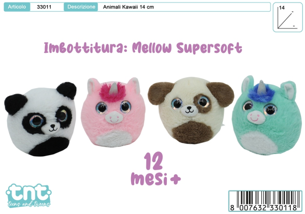 tnt PALLA ANIMALI SUPER SOFT 14cm — immagine 1