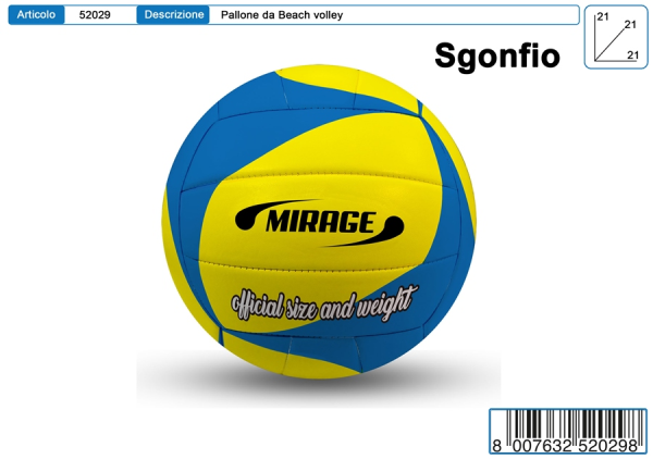 PALLONE BEACH VOLLEY MIRAGE SPORT — immagine 1