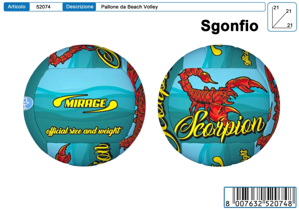 PALLONE BEACH VOLLEY SCORPION — immagine 1