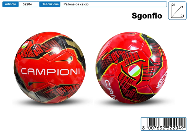 PALLONE CALCIO ROSSONERO — immagine 1