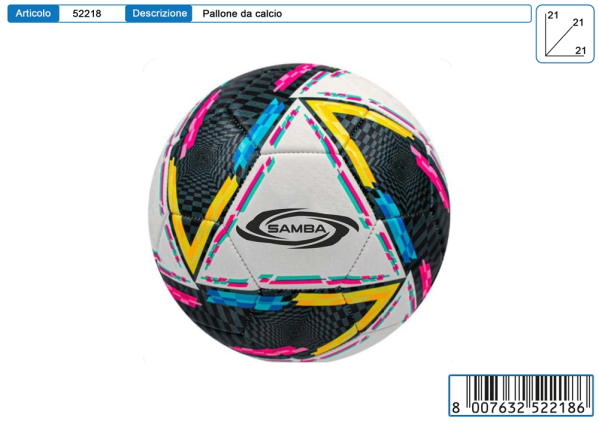 PALLONE DA CALCIO SAMBA CUOIO — immagine 1