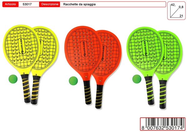 RACCHETTONE FORATO FLUO — immagine 1