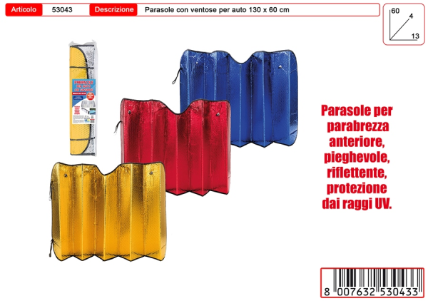 PARASOLE PER AUTO 130x60cm — immagine 1