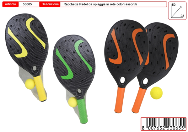 RACCHETTE PADEL DA SPIAGGIA IN RETE — immagine 1