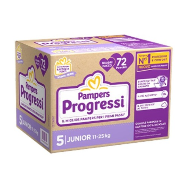 PAMPERS QUADRI PROGRESSI JUNIOR x 72