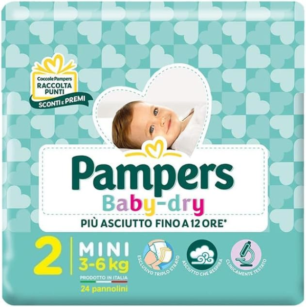 PAMPERS BABY DRY MINI TG.2 (X24)