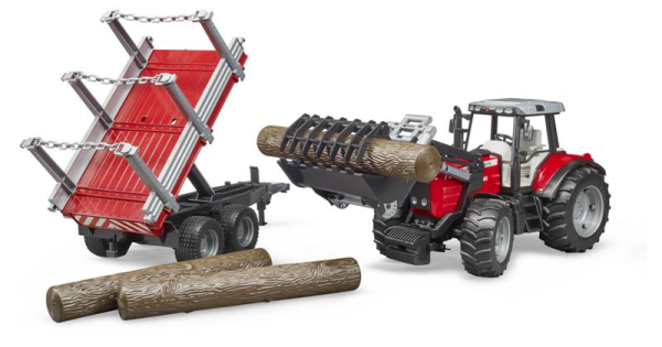 BRUDER TRATTORE MASSEY FERGUSON 7480 C/RIMOR