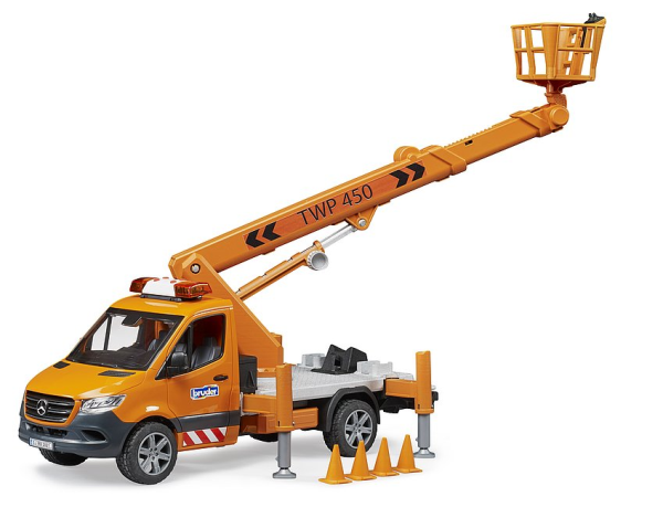 BRUDER MB SPRINTER WITH WORKING PLAT-FORM — immagine 1