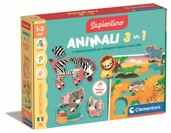 MONTESSORI BABY - GLI ANIMALI 3 IN 1 — immagine 1