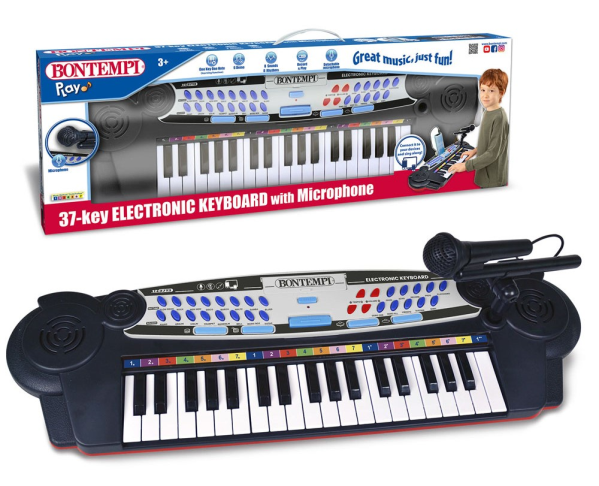 TASTIERA ELETTRONICA A 37 TASTI C/MICROFONO — immagine 1