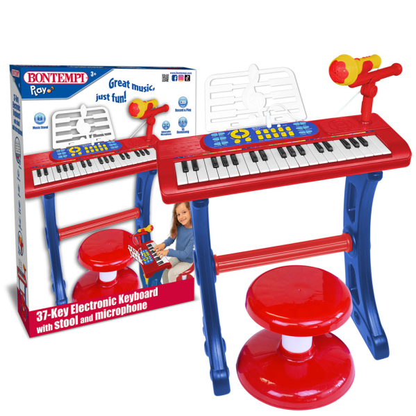 TASTIERA 37 TASTI C/GAMBE, MICROFONO E SGABELLO — immagine 1
