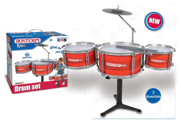 DRUM SET CON 3 TAMBURI E PIATTI