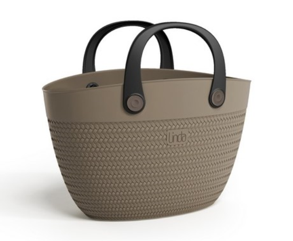 BORSA LINDA MARRONE C/MANICI PLASTICA(3) — immagine 1