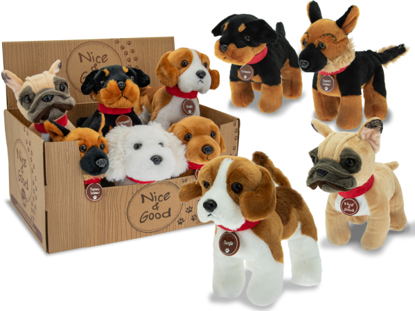 PELUCHE CANI C/MEDAGLIETTA Cm.18 (6) — immagine 1