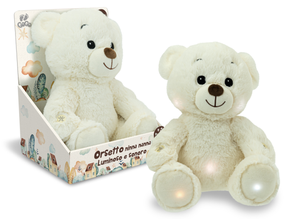 ORSETTO NINNA NANNA 25CM C/LUCE, MUSICA — immagine 1