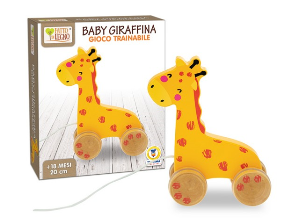 LEGNO BABY GIRAFFA TRAINABILE 19 CM H