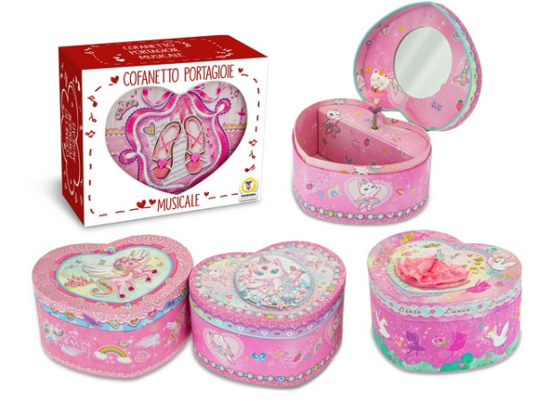 PORTAGIOIE CARILLON CUORE 15.3X15X8 CM 4 MDL ASS