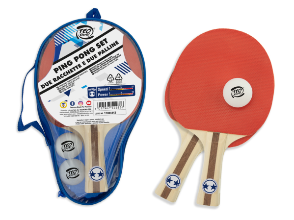 RACCHETTA PING PONG SET 2 STELLE C/2 PALLE