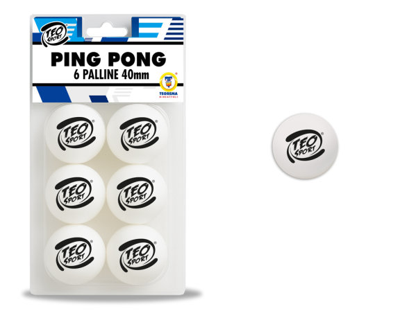 PING PONG Palline 6 pezzi 4 cm