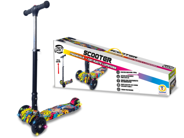 Monopattino ruote 120/80mm con luci Abec-7 max 50 kg — immagine 1