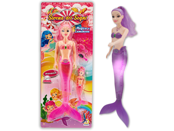 SET SIRENA MAGICA LUMINOSA 2 ASS