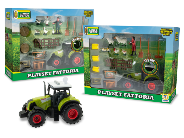 TRATTORE CON FATTORIA SET 19PZ. — immagine 1