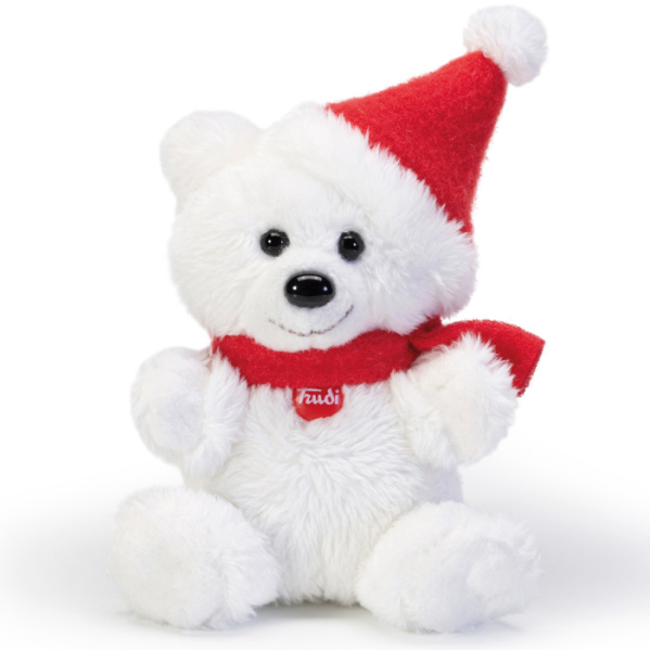 TRUDI SW ORSETTO BIANCO CON BERETTO — immagine 1
