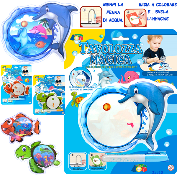 SET DISEGNO PESCI DA COLORAREpiùPENNARELLO ASS. — immagine 1